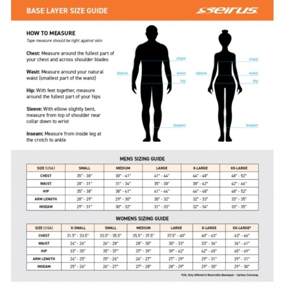 SEIRUS® (MEN'S SMALL) Heatwave™ Winter Weight Base Layer Bottom in Carbon - $90